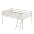 thumbnail image 4 of Euroco Wood Full Size Loft Bed, Low Profile Bed with Ladder, White, 4 of 11