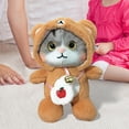 thumbnail image 2 of Cat Stuffed Animal Stuffed Toys Cushion Plush Plush Toy for Home - Dark Orange, 2 of 8