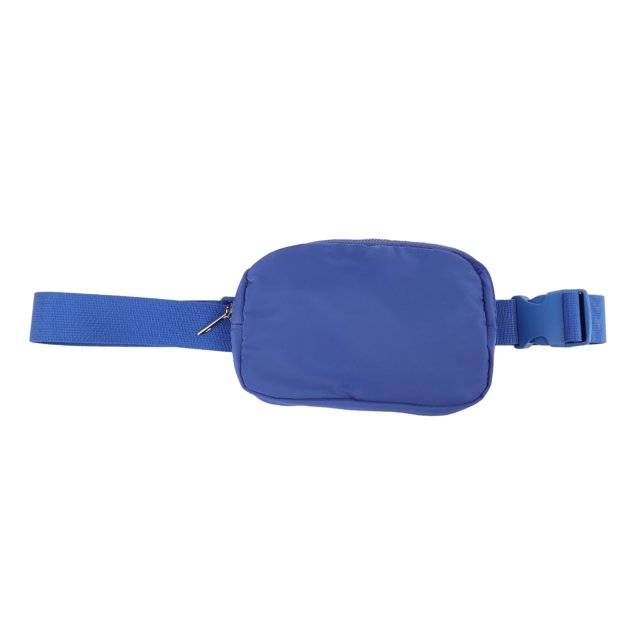 Riñonera de nailon elegante y ajustable para senderismo, compras y deportes, color azul
