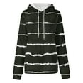 thumbnail image 4 of Edvintorg Streetwear Women's Oversized Stripe Print Hoodies Tops Long Sleeve Casual Drawstring Pullover Sweatshirt with Pocket, 4 of 4