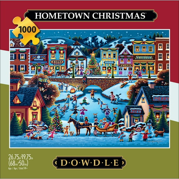 Buffalo Games 1000-Piece Dowdle Hometown Christmas Interlocking Jigsaw Puzzle