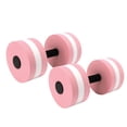 thumbnail image 4 of 2 mancuernas flotantes de espuma EVA para yoga, ejercicio, fitness, para hombres, mujeres y niños, color rosa, 4 of 14