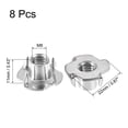 thumbnail image 2 of M8 Tee Nut 4 Pronged T-Nut for Table Legs Woodwork Holds Wood Cabinetry, 8pcs, 2 of 6