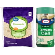 Great Value Mozzarella & Kraft Parmesan Cheese Meal Prep Bundle