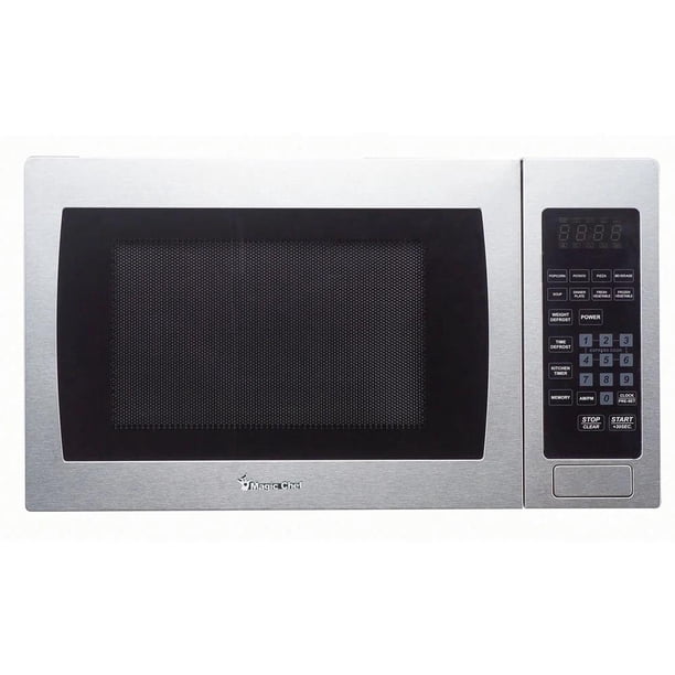 Magic Chef 0.9 Cu. Ft. 900W Countertop Microwave Oven with Stainless