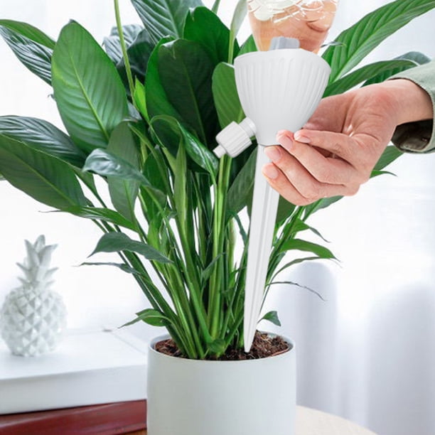 MTBLYS Sistema de riego por goteo automático: dispositivo de riego lento ajustable con estacas de infiltración para plantas en maceta|jardín|cestas colgantes|invernadero y jardineras exteriores