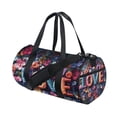 thumbnail image 3 of BZSMCE Bucket Sports Bag Creative Floral Love Mosaic Pattern Casual Simple Bag, 3 of 6