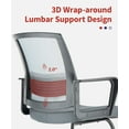 thumbnail image 6 of Office Guest Chair with Lumbar Support Mid Back Mesh Space Air Grid Series Reception Conference Room, 6 of 7