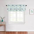 thumbnail image 3 of Summer Coastal Starfish Curtain Valances for Kitchen Windows Blue Nautical Beach Rod Pocket Valance Window Treatments 1 Panel Short Toppers Curtains 54x18 Inch for Bedroom Bathroom Living Room Decor, 3 of 6