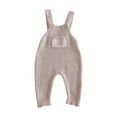 thumbnail image 1 of Nituyy Baby Boys Girls Overalls Sleeveless Front Pocket Solid Color Rompers Newborn Knitted Outfit, 1 of 9