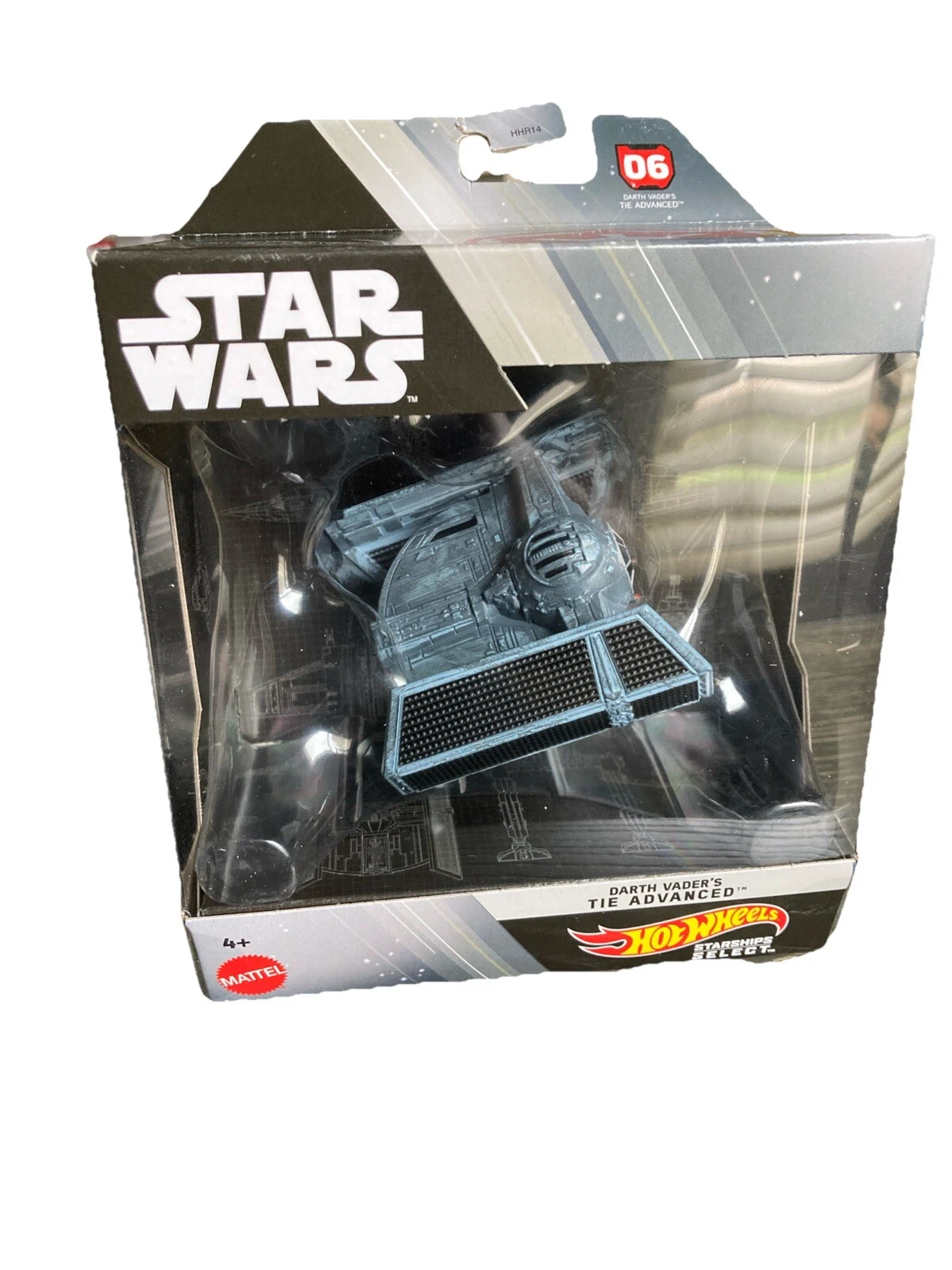 Star Wars Darth Vader's Tie Advanced (2021) Hot Wheels Select Premium Starships Toy Vehicle