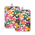thumbnail image 7 of Yayeee Pot Holders Kitchen Heat Resistant with Pocket 7"x9.8" Cotton Oven Cooking Hot Pads, Pink Floral Blooms, 7 of 7