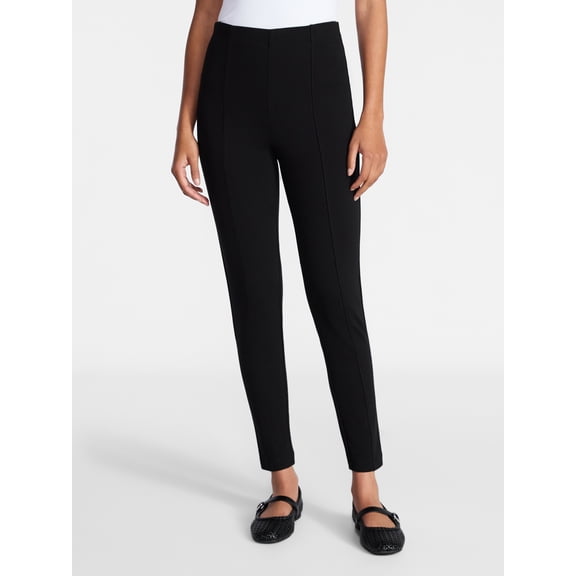 Time and Tru Women's Ponte Knit Skinny Pants, Sizes S-XXXL