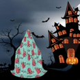 thumbnail image 6 of Honeii Snowflake Hot Cocoa Print Poncho Cape, Cloak Coat, Snuggly Hooded Wearable Blanket, Hooded Cape For Teenagers,Halloween Costumes-Large, 6 of 7