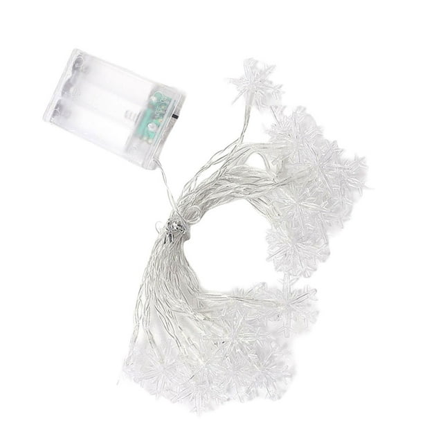 Naiovety Tira de luces de copo de nieve de alto brillo para decoración de fiestas de Navidad, atmósferas decorativas para jardín interior Iluminación navideña