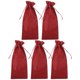 thumbnail image 1 of 5 uds bolsa de vino funda para botella de vino bolsa de vino de boda con cordón suministro de envoltura de botella de vino, 1 of 6