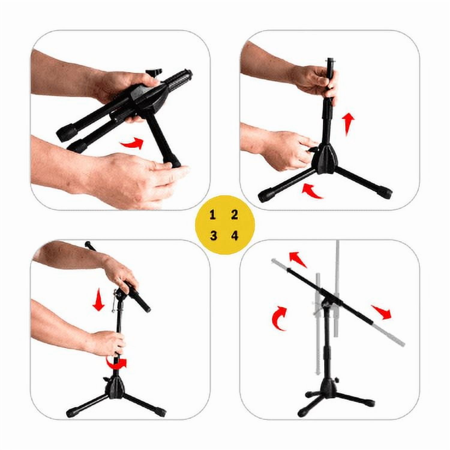 Stage Rocker Powered by Hamilton SR610121B Lo-Profile Mic Boom Stand - Black