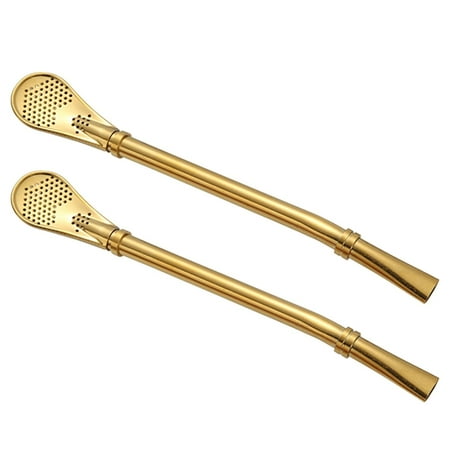 

UDIYO Straw Colander 2Pcs Straw Colander Filter Design Creative Smooth Brim Innovative Stirring Spoon for Beverage