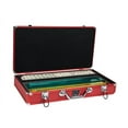 thumbnail image 2 of White Swan American Mahjong Set in Luggage-Style Red Case - Ivory Tiles - Modern Pushers, 2 of 8