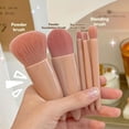 thumbnail image 3 of 5Pcs Portable Makeup Brush Set With Mirror -  Foldable Travel Kit ，Mini Makeup Brush Set Travel Makeup Brush Set,Pink, 3 of 6