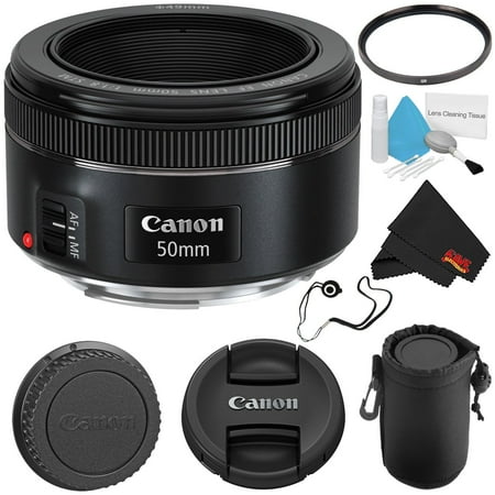 Canon EF 50mm f/1.8 STM Prime Lens Bundle Filter Kit Accessories (International Model)