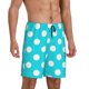 thumbnail image 2 of Fotbe Aqua And White Polka Dot Pantalones Cortos de Pijama para Hombre, Ropa de Dormir, Pantalones de Pijama Cortos para Hombre-4X-Large, 2 of 6