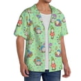 thumbnail image 2 of Gukieu Spring Gnome Print Men's Short-sleeved Shirts, Button-down Pocket Shirts, T-shirts, Beach Vacation Travel Summer Clothing-4X-Large, 2 of 5