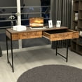 thumbnail image 2 of Costway 2-Drawer Computer Desk Study Table Writing Workstation Home Office Antique, 2 of 10
