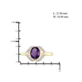 thumbnail image 3 of JewelersClub Amethyst Ring Birthstone Jewelry – 1.35 Carat Amethyst 14K Gold Plated Silver Ring Jewelry with White Diamond Accent – Gemstone Rings with Hypoallergenic 14K Gold Plated Silver Band, 3 of 4