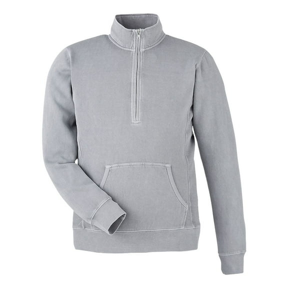 J America - Unisex Pigment Dyed Fleece Quarter-Zip - 8732JA - CLOUD - 3XL