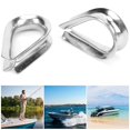thumbnail image 2 of Wire Rope Cable Thimbles, 2Pcs M20 Stainless Steel Thimbles for 10mm Diameter Wire Rope Rigging, 12.1oz, 2 of 5