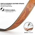 thumbnail image 5 of WHIPPY Western Leather Belt Strap for Women Men without Buckle Cowgirl Cowboy Engraved Embossed Belt Strap, 5 of 8