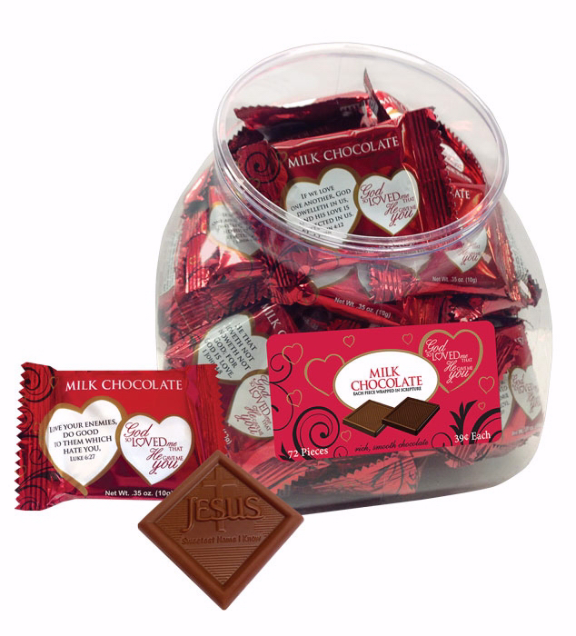 CandyJesus Sweetest Name I KnowMilk Chocolate Squares (Pack of 72