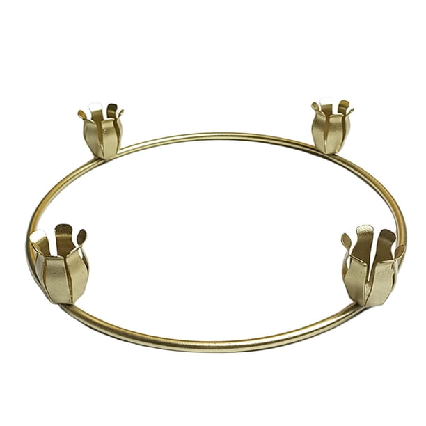 Candelabro cónico redondo para decoración de mesa, centros de mesa de comedor decorativos con 4 ramas para recepción de boda, duradero Dorado