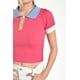 thumbnail image 4 of Blusa de canale tipo polo Roman Fashion /Juvenil, 7281 (Fiusha) fucsia CH, 4 of 5