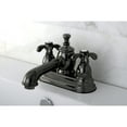thumbnail image 2 of NS7000TX Water Onyx 4 inch centerset lavatory faucet with cross handles and brass pop up drain, Black Nickel, 2 of 5