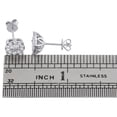 thumbnail image 5 of 14K White Gold Real Round Diamond 4-Prong Cluster Studs 7.75mm Earrings 1.11 CT., 5 of 5