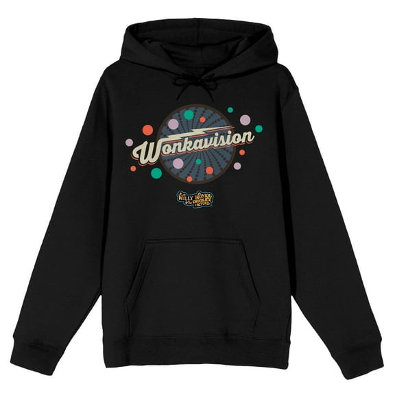 Willy Wonka & the Chocolate Factory Wonkavision Men's Black Sweatshirt-XXL