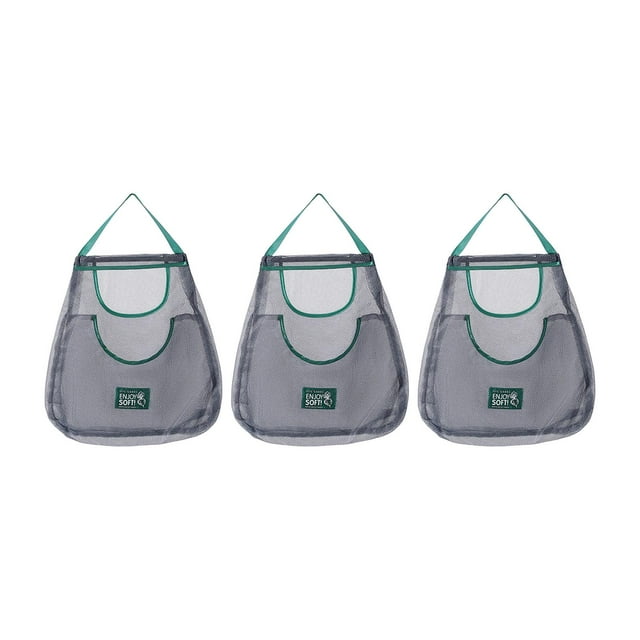 Transemion 3PCS Hanging Storage Mesh Onion Bag Wide Mouth And Breathable Grocery Reusable Garlic Tote With Large Capacity To Type E