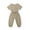 Khaki, variant on Gureui Infant Newborn Baby Boys Girls Casual One Piece Romper Solid Color Round Neck Short Sleeve Elastic Waist Tie Loose Long Pants Jumpsuit
