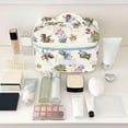 thumbnail image 5 of Large Capacity Cosmetic Bag With Cat Print Double Zipper Closure Travel Makeup Organizer For Toiletries And Stationery Storage, 5 of 5