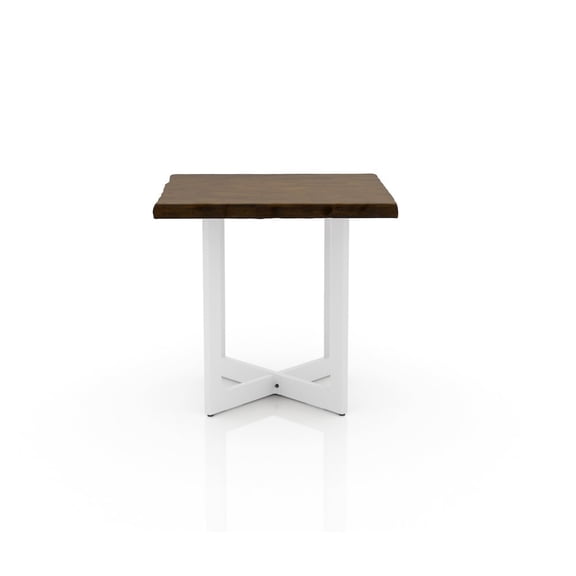 Furniture of America Baletto Contemporary Wood End Table in Oak and White