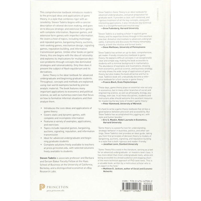 Game Theory: An Introduction, (Hardcover) - Walmart.com