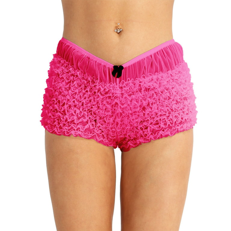 Women Frilly Lace Ruffle Shorts Knickers Panties Underpants Plus Size