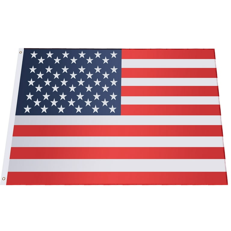 Costway 4'x6' American Flag Patriotic US Double Stitching Steel