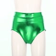 thumbnail image 3 of TTAO Shiny Metallic Booty Shorts Music Festival Rave Dance Pants Bottoms for Women Green S, 3 of 7