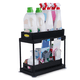 thumbnail image 2 of Organizador de cajones con cestas deslizantes para gabinetes, organizador de almacenamiento para baño, gabinete de cocina, color negro, 2 of 6