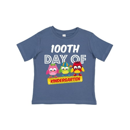 

Inktastic Owl 100 Days Kindergarten Gift Toddler Boy or Toddler Girl T-Shirt
