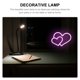 thumbnail image 2 of Letrero de neón creativo con doble corazón, luz LED de modelado, luz nocturna sin batería, 2 of 7