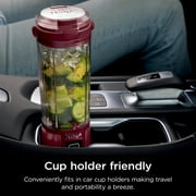 Ninja Blast Portable Personal 18 Oz Blender w/ Leak Proof & Easy Sip Lid, Rechargeable Base, BC151CR Cranberry Red